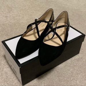 Nine West faux suede pointy toe flats